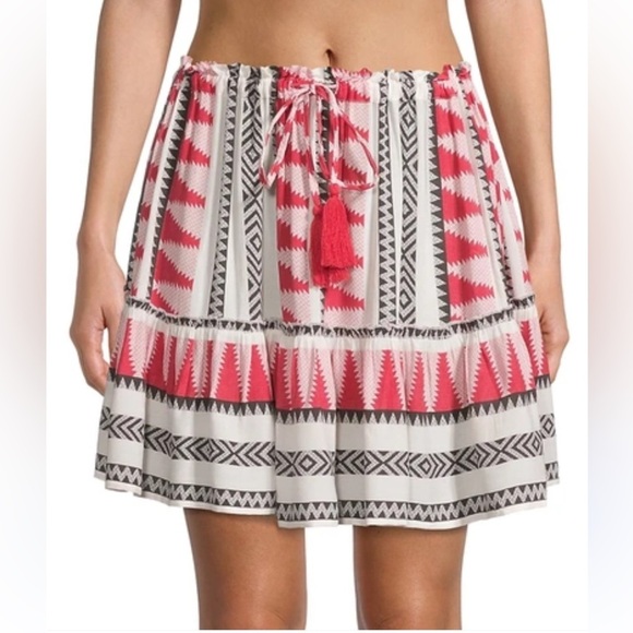 Elan Dresses & Skirts - Elan Mini Ruffle Skirt Geo Print